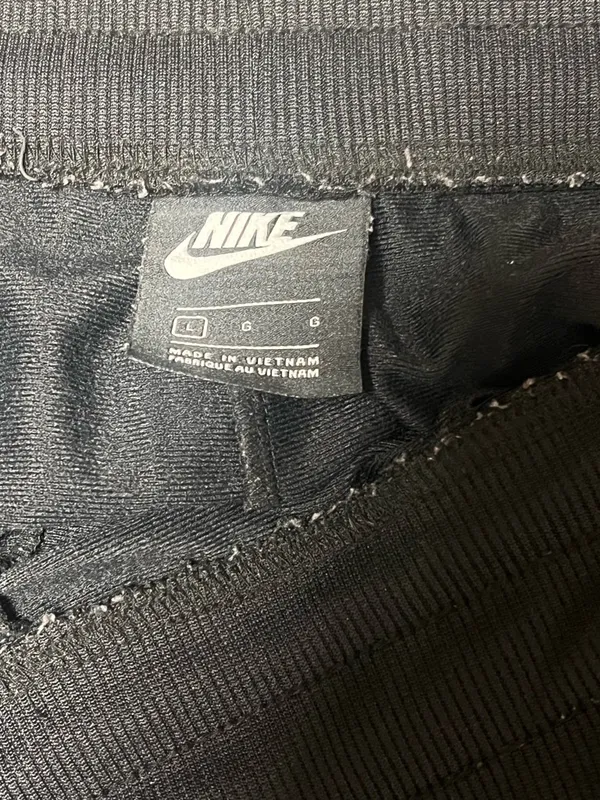 Nike Black Jogger Pants with White Panels - Image 2