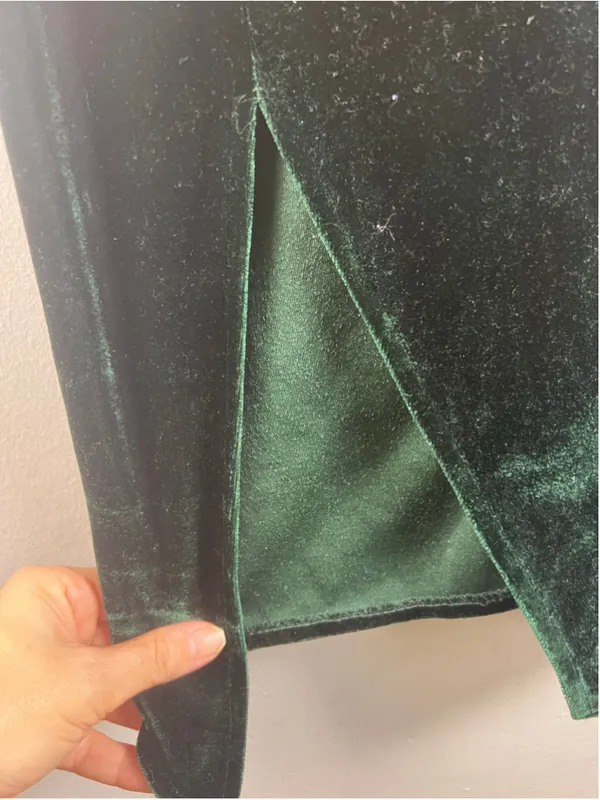 Lulus Hey Baby Forest Green Velvet Strapless Bodycon Midi Dress Small S Cocktail - Image 4