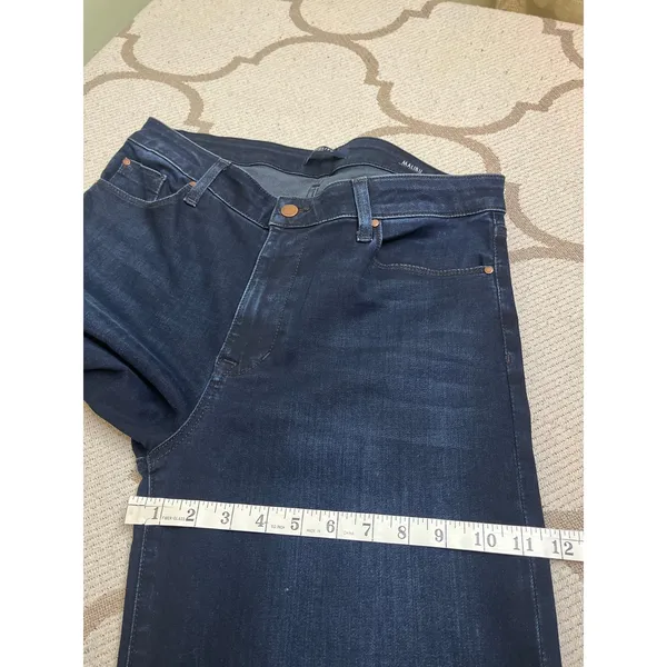 Fidelity Denim Malibu High wide crop raw hem Venetian Blue Jeans, size 31 - Image 7