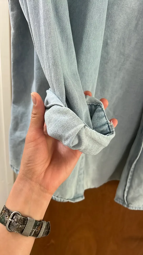 Oversized Jean shirt Blue Size L - Image 6