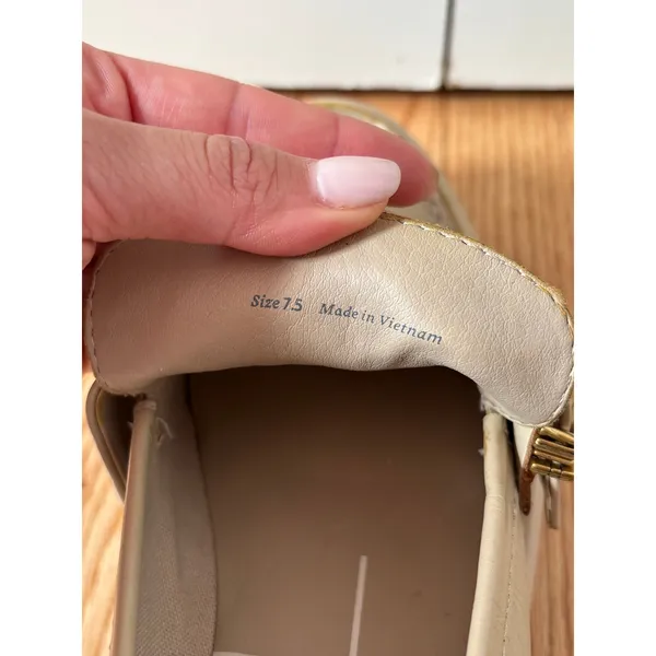Dolce Vita Beige Platform Loafer Shoes Size 7.5 - Image 9