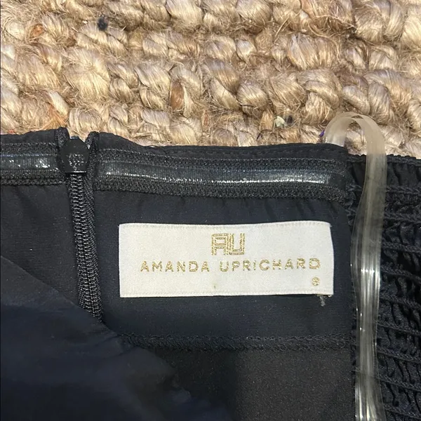 Amanda Uprichard 100% Silk Elegant Black Strapless Midi Dress Size Small - Image 6