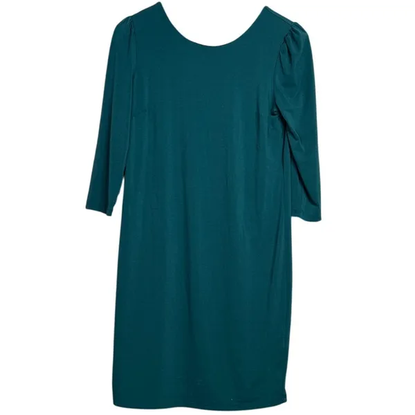 Rosie Pope Audra Maternity 3/4 Sleeves Mini Dress Scoop Back Back XS Ocean - Image 12