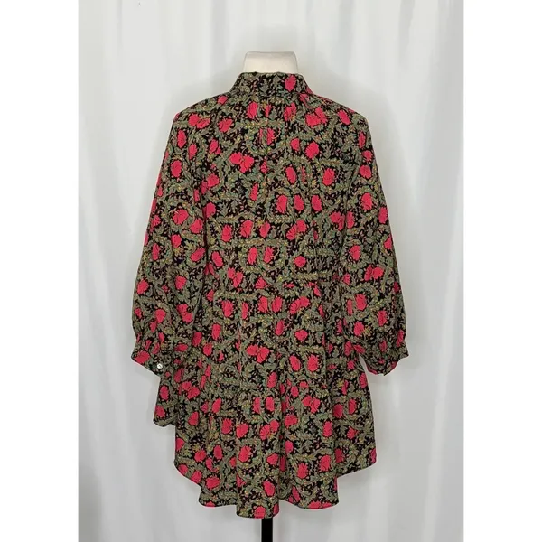 Anthropologie ERI + ALI Iona Floral Soft Swing Blouse Tiered Top Shirt Medium - Image 8