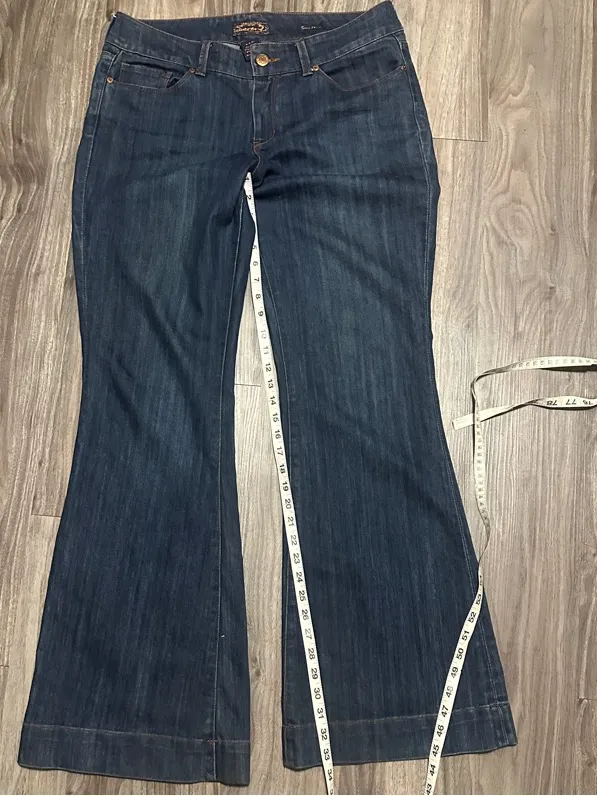 Seven7 Dark Blue Flare Jeans - Image 8