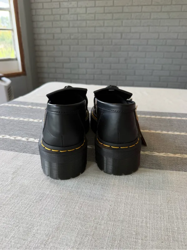 NWT Dr. Martens Adrian Quad Platform Loafers Size 9 Black Leather - Image 6