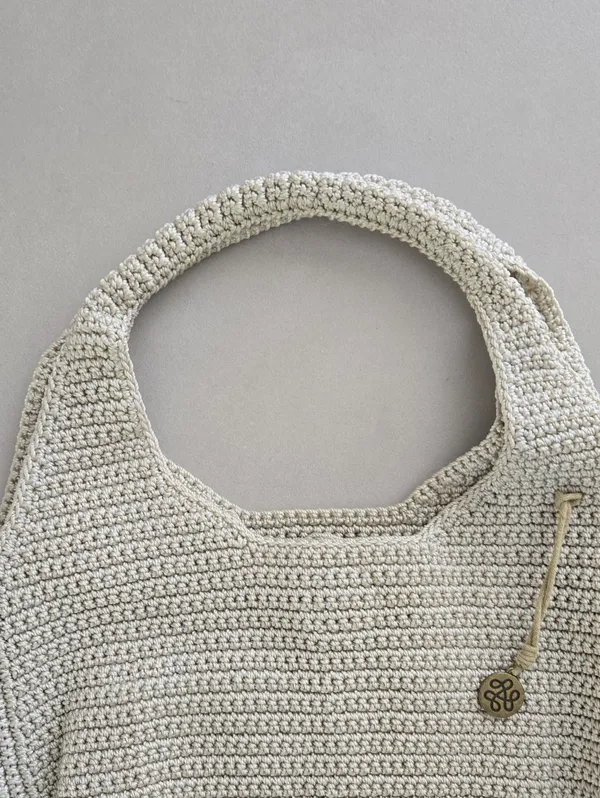 The Sak Cream Hand-crocheted Shoulder Bag - Image 5