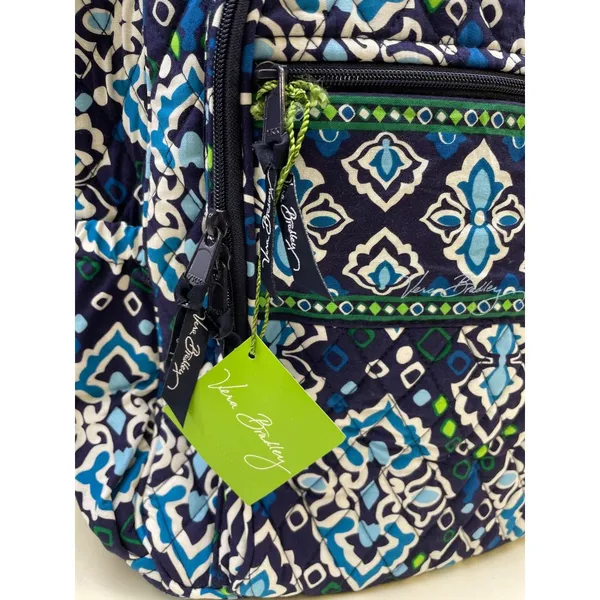 Vera Bradley Ink Blue Women's Floral Campus Backpack SKU 6098 - Image 2