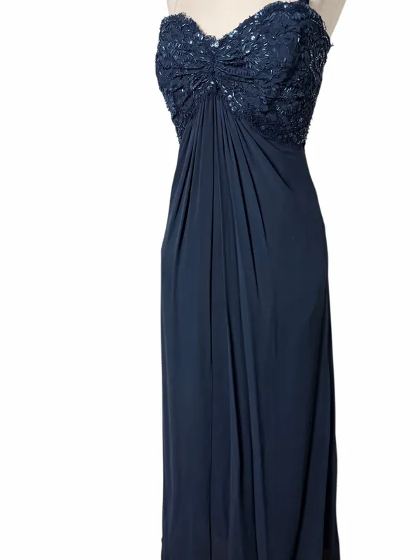 Tadashi Collection Beaded Chiffon Strapless Gown - Image 3