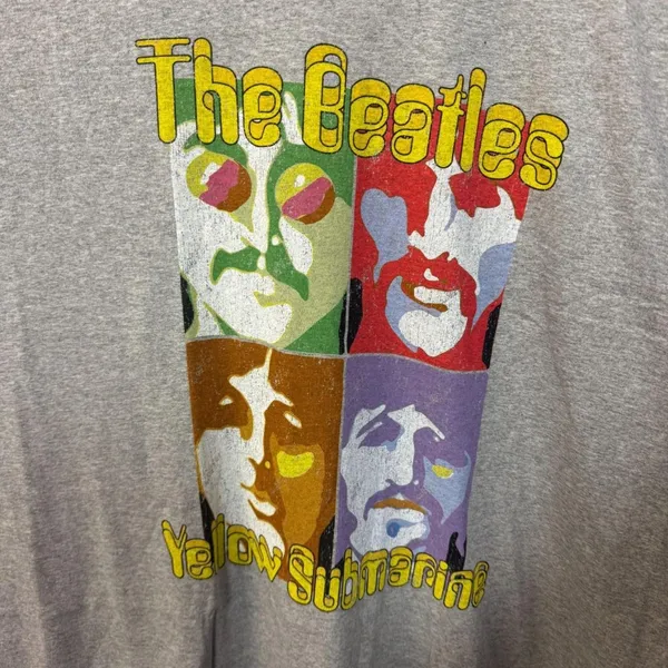 The Beatles Yellow Submarine Album Pop Art Rock Band Tee XXL - Image 2