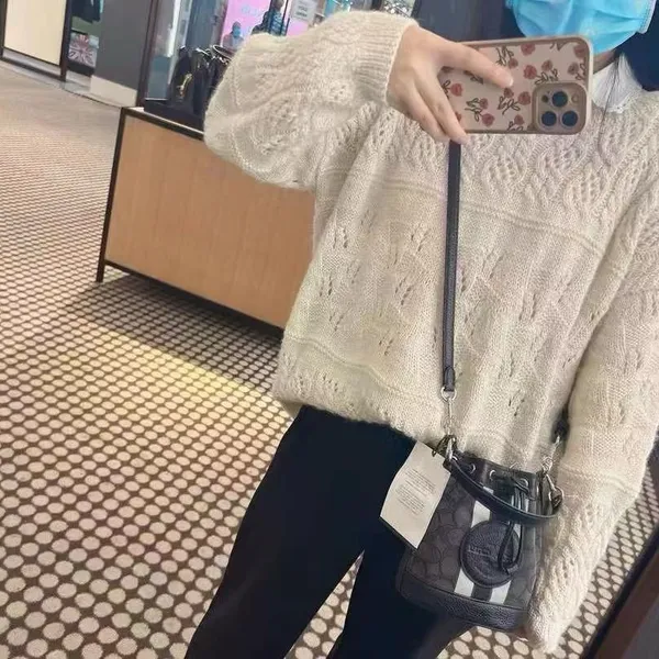 NWT Coach C8322 Mini Dempsey Bucket Bag In Signature Jacquard - Image 8