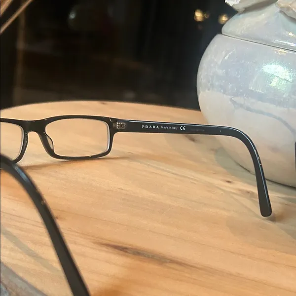Prada Classic Black Rectangular Eyeglasses VPR 07E 2AJ-1O1 140/BP5167754 - Image 4