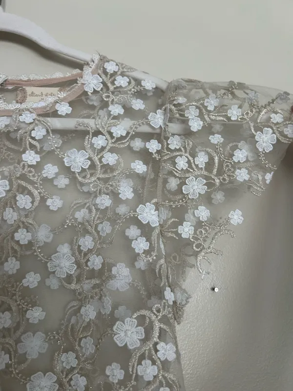 Altar’d State floral appliqué sheer top - Image 5