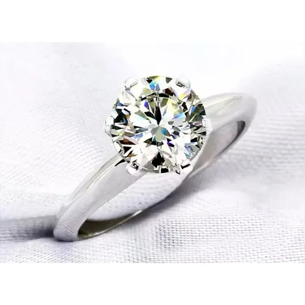 Boutique 2Ct Solitaire Platinum S925 Simulated Diamond Engagement Wedding Ring, Size‎ 6 - Image 16