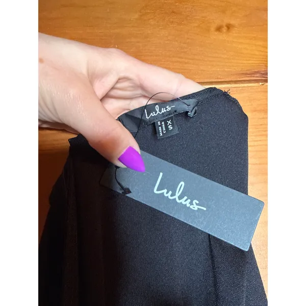 NWT Lulus Lucette Black Sleeveless Ruffled Mermaid Maxi Dress Gala Banquet Sz XS - Image 9