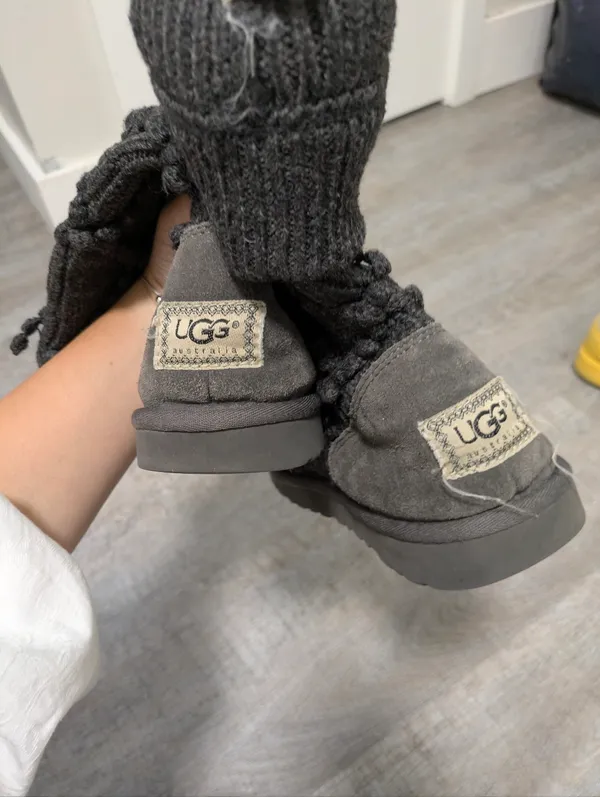 UGG Classic Argyle Knit Boots Size 9 - Image 3