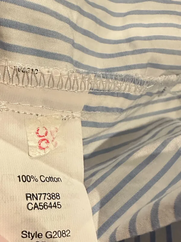 Madewell Coastal Nostalgia Summer Vac Blue Striped Off Shoulder 3/4 Sleeve Top S - Image 9