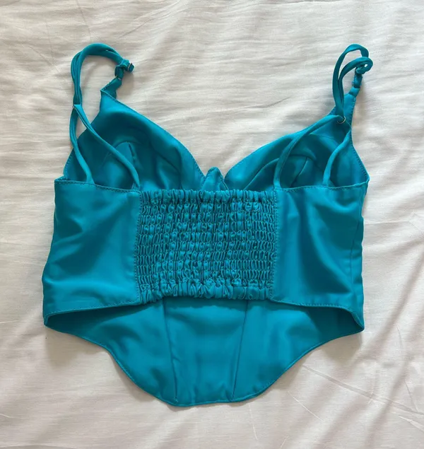 Urban Outfitters Karissa Top Bustier Turquoise Aqua - Image 4
