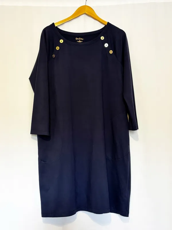 Lilly Pulitzer UPF 50+ Kaelin‎ Dress - True Navy - Image 4