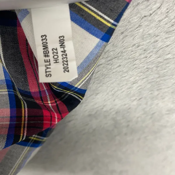 J Crew Top Womens XS‎ Red White Signature Fit Cotton Mixed Tartan Plaid BM033 - Image 10