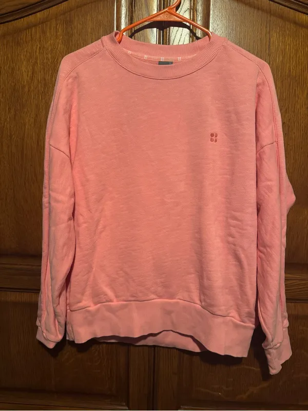 Sweaty Betty Coral Pink Crewneck Sweater - Image 2