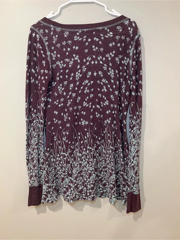 Vintage Free People Scoop Neck Long Sleeve Top y2k - Image 2