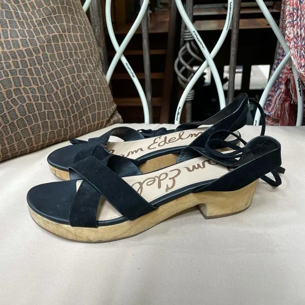 Sam Edelman‎ Jenna Ankle Wrap Sandal Black 90’s 9 - Image 4