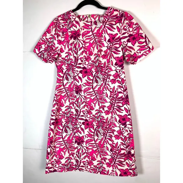Lilly Pulitzer Mila Dress Size 6 Elderflower Blossom Lil Escape Plan Pink Floral - Image 2