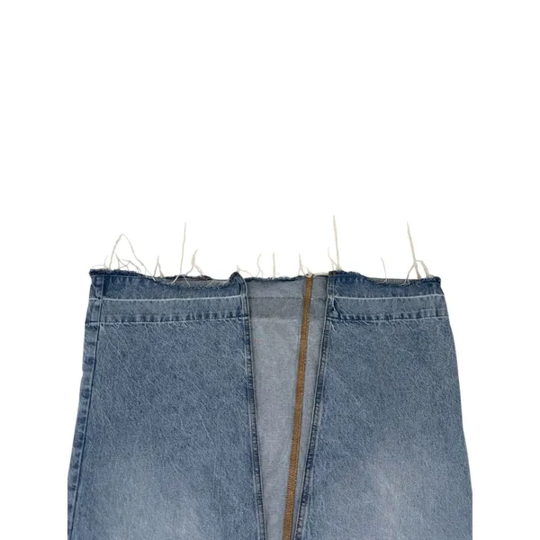 Urban Outfitters BDG Mandi Denim Maxi Skirt Raw Hem Front Slit Blue‎ Size Medium - Image 7