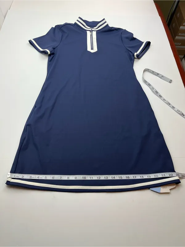 Acegolfs Blue White Color-block Short Sleeve Polo Golf Dress‎ Womens Medium NEW - Image 10