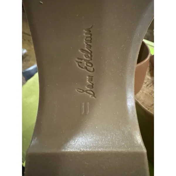 Sam Edelman Yardlie Cuoio Brown Wedge Heel Leather Strap‎ Slip On Sandal Size 11 - Image 7