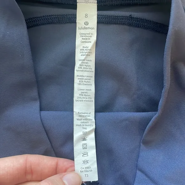Lululemon Never Still Crop 21" Leggings Cadet Blue‎ size 8 - Image 9