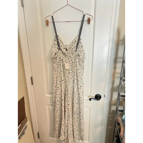 Free People Coming Home Romper Ivory Combo Size Large‎ Jumpsuit - Image 4