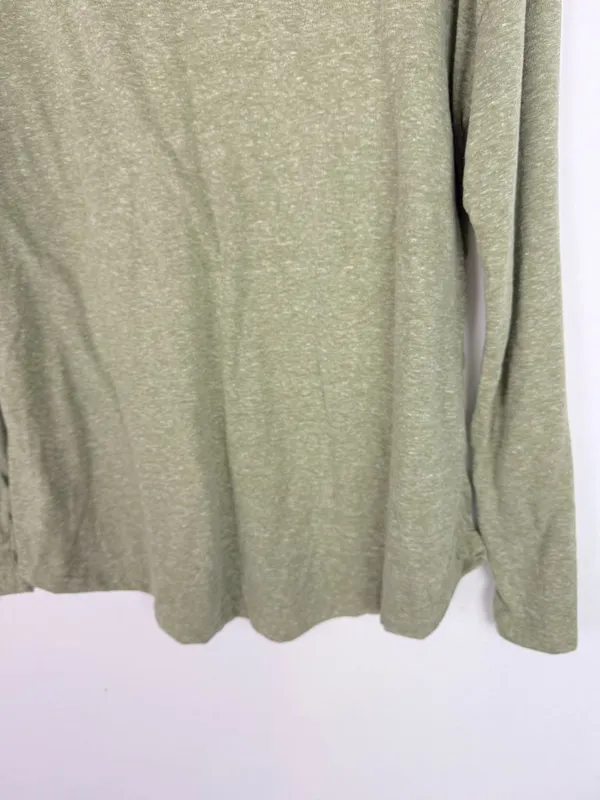 NWT Lulus Heathered Olive Green Long Sleeve T-Shirt Tee Basic Size Small S NEW - Image 8