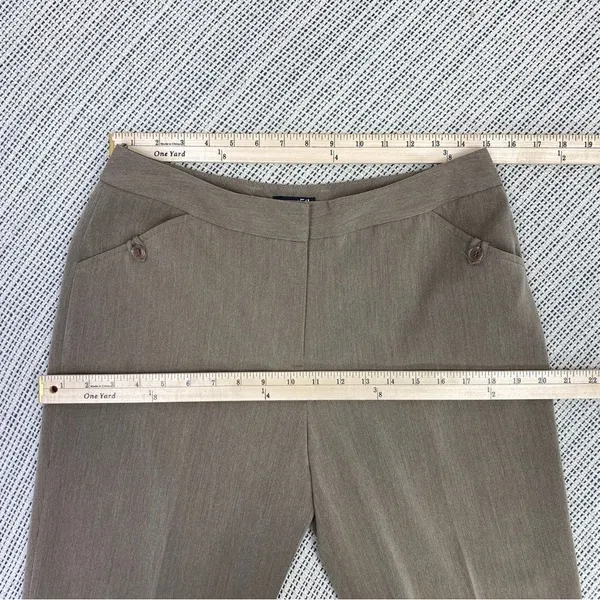 East 5th Petite‎ Cuffed Wide Leg Dress Pants Trousers Taupe Brown 8P - Image 10