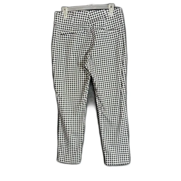 Old Navy Womens Size 14 Black White Gingham Check Skinny Ankle Pants Stretch - Image 3