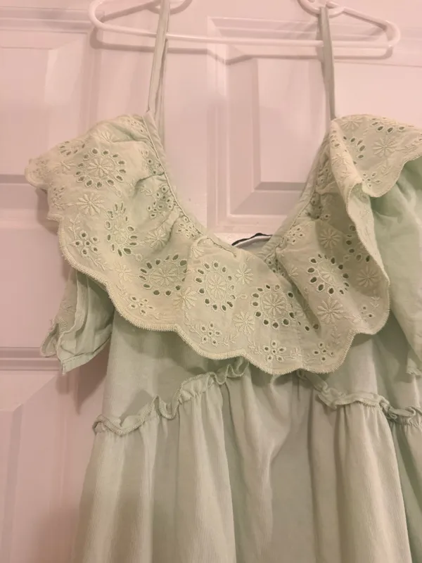 ZARA Light Green Maxi Dress - Image 2