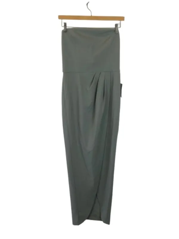 NWT WAYF Womens Size Small Sage Green Angelique Strapless Tulip Gown Dress NEW - Image 2
