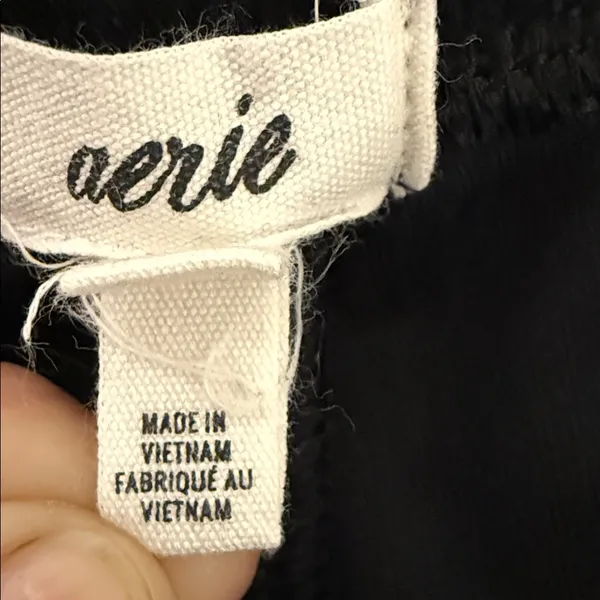 Aerie WOMENS Black Corduroy Short Court Flare Pants - Image 6