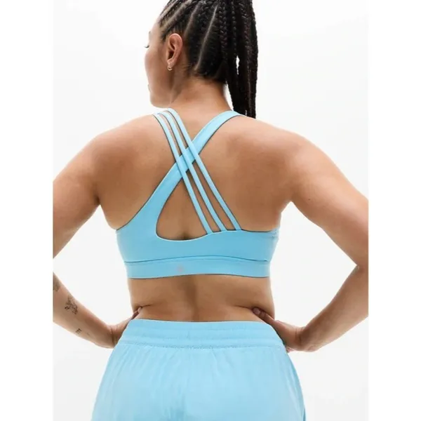 Athleta L Train Free Sport Bra Aqua Blue Large Cup A-C - Image 5