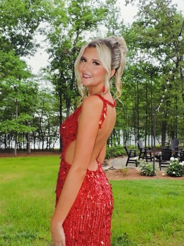 Red Sherri Hill Prom Dress - Image 3