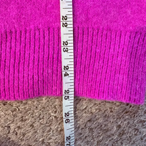 BiBi Vibrant Pink Knit Sweater With Flowers M - Image 10