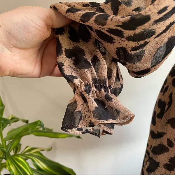 Whistles Flounce Dress Brushed Cheetah‎ Flippy Dress Career Wear - Image 9