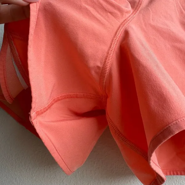 Lululemon Hotty Hot 4” Lined Swift Size 6 Small Orange Creamsicle Sunset - Image 2