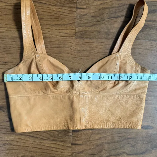 H&M Conscious Leather Corset‎ Crop Top Bralette size XS - Image 4