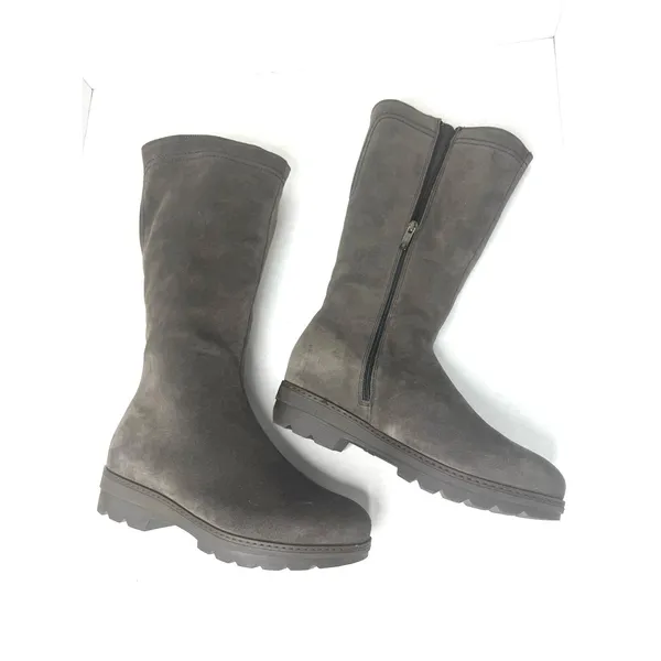 La Canadienne Villa Waterproof Faux Shearling Tall Boots Gray Women’s 7.5 - Image 2