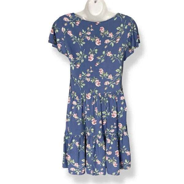 Urban Outfitters Babydoll Dress‎ Floral Mini Button-Up Top Tiered Skirt Feminine - Image 4