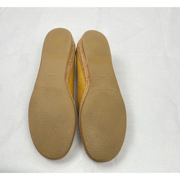 Stuart Weitzman Yellow Patent Leather Loafer Flats Braided Sole Women's 7 - Image 11
