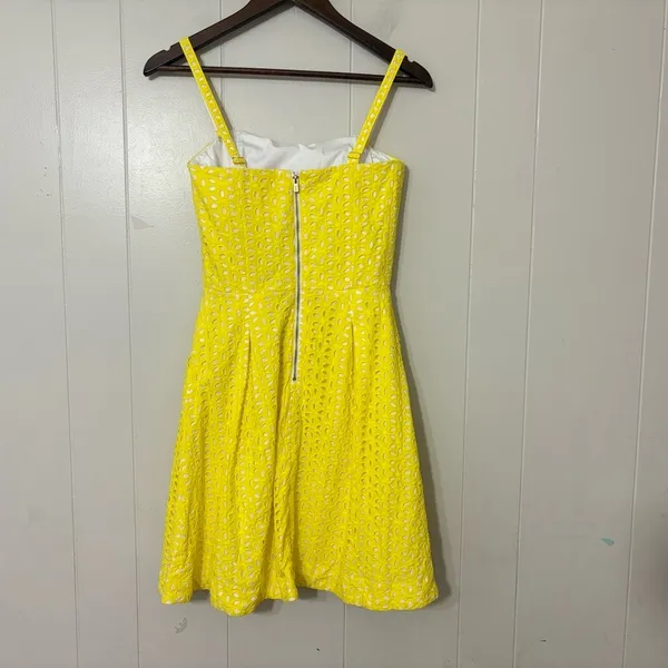 Lilly Pulitzer Blossom Eyelet Dress Pineapple Juice Yellow Sundress Size 0 - Image 7