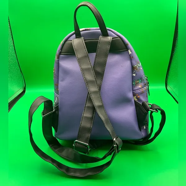 A Very Cool Loungefly Nightmare Before Christmas Purple Backpack - Image 4
